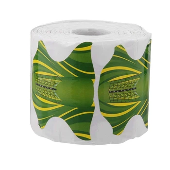 

500 pcs Nail Art Acrylic Tip Gel Guide Extension nail style tools Curl forms for nail care Green
