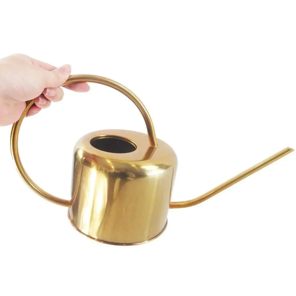 

900ml Universal Watering Can Kettle Garden Durable Stainless Steel Bonsai Plants Flower Home Garden Tool Modern style design,