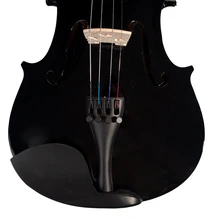 Черный цвет ель дерево акустическая скрипка и чехол Лук канифоль для детей подарок, 4/4