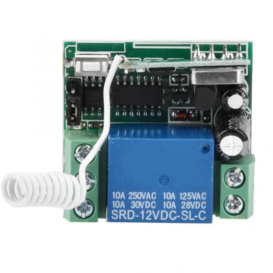 433MHz DC12V 10A Беспроводной RF релейный пульт дистанционного управления приемник