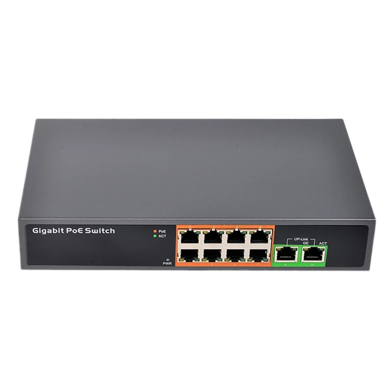 PSE1008G 8 + 2 все гигабитные Poe коммутатор 150 Вт Мощность IEEE802.3Af/на сетевой Ethernet (ЕС