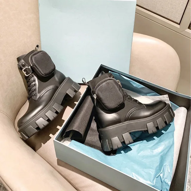 

Fashion casual British style female Martin boots 2020 new elastic platform thick-soled thick heel short boots