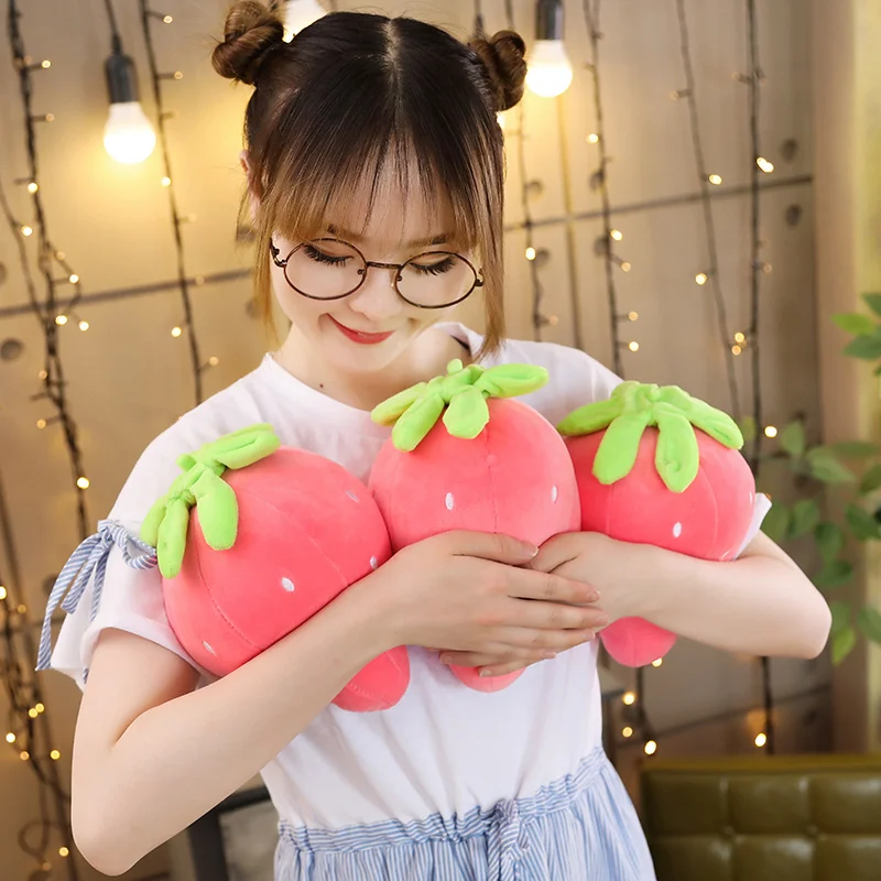 Details about   New Soft Plush Pink Stuffed Strawberry Kids Gift Food Fruits Toys Down Cotton