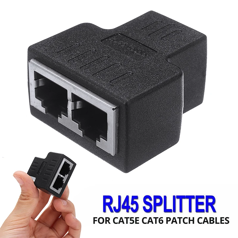 Разветвитель RJ45 с 1 на 2 каналами Ethernet-кабель двойной гнездовой разъем Сетевой