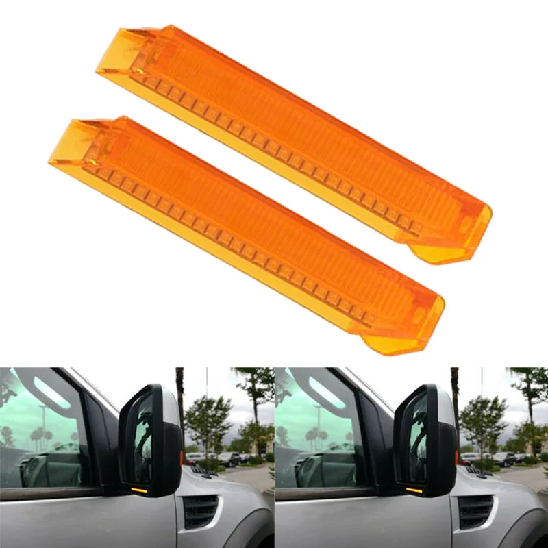 1 пара желтый объектив светодиодный указатель поворота бокового зеркала для Ford F-150 04-14