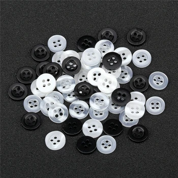 

500pcs Mini Kids Buttons Clear White Black Round Resin Tiny Buttons Craft Sewing Accessories Button Scrapbooking DIY Tools