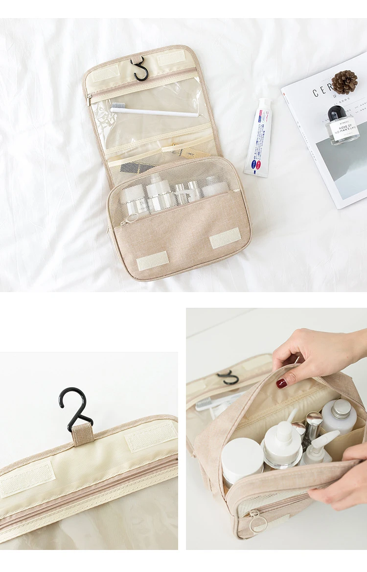Hanging Travel Storage Zip Bag Cosmetic Luggage Organizer Makeup Bag Waterproof Toiletry Bags Women Men Travel Accessories Pouch