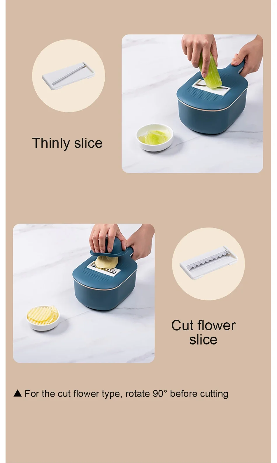 Kitchen Multi-functional Vegetable Cutter Slicer Multifunctional Round Mandoline Slicer Potato Cheese Kitchen Gadgets Fruit Grater