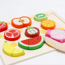 Детская игрушка-фрукт из дерева и овощей, магнитный слайсер для фруктов, развивающий фруктовый когнитивный пазл, поколение жира