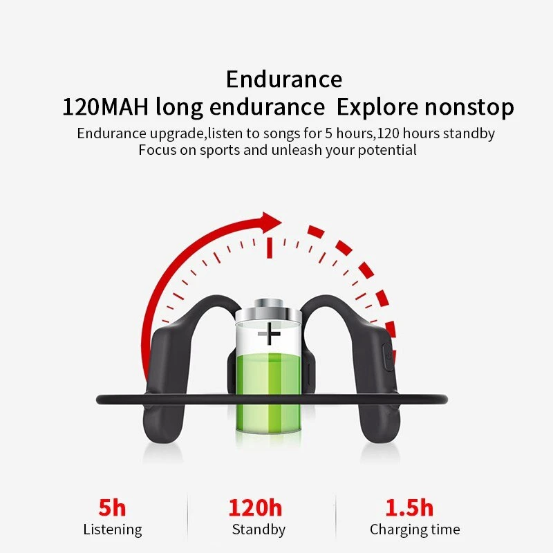 DYY 1 Bone Conduction Headphones Bluetooth Wireless IPX6 Waterproof Sports Running Headset Sport Earbud for Xiaomi Huawei Iphone