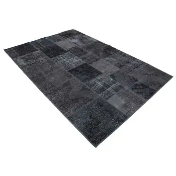 

170x245 Cm Grey Handmade Patchwork Rug-6x8 Ft