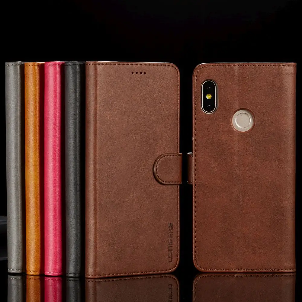 

L-FADNUT Wallet Flip Leather Phone Case For Redmi 6 6A Note 5 Note 6 Pro 7 Luxury Kickstand Purse For Xiaomi Mi A2 A2 Lite Cover