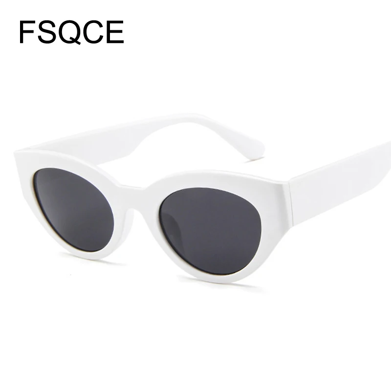 Солнцезащитные очки в стиле ретро, сексуальные женские солнцезащитные очки кошачий глаз, Женские винтажные недорогие солнцезащитные очки с треугольниками, женские UV400 Jenner - Цвет линз: C2White