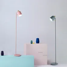 Скандинавский светильник для гостиной, минималистичный светодиодный напольный светильник для спальни, современный макарон, стильная стойка, светильник для кабинета, напольный светильник