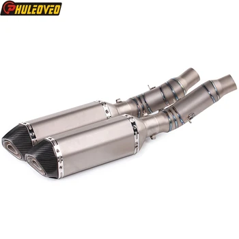 Titanium Alloy for Kawasaki Z1000 Z1000SX NinJa 1000 2010-2020 Motorcycle Exhaust System with Muffler Middle Link Pipe