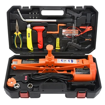 

5T Electric Scissor lift jack Car Emergency tool Tire Change Car lift jack 120-470/170-520mm with manual wrench