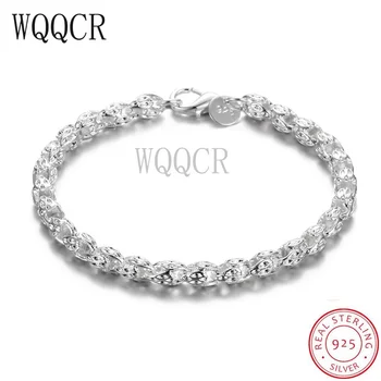 

WQQCR New Ladies 925 Sterling Silver Hollow Carved Bracelet Creative Charm Bracelet Gift Ladies Bracelet Ladies Holiday Gift