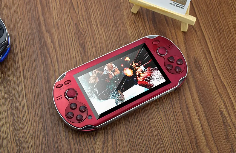 red Новая ретро мини портативная игровая консоль 64Bit 4,3 дюймов HD портативный ручной игровой плеер Встроенный 1000+ игровая консоль - Цвет: red