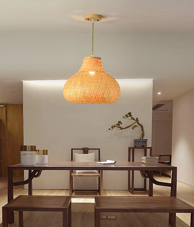 Nordic bamboo Lamp Handmade Pendant light Bamboo hanging lamp  Garden Restaurant Cafe Bar Lounge Lighting Decorative Lamp