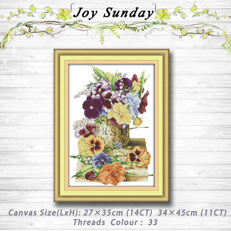 

Pansy flowers Patterns Counted Cross Stitch 11CT14CT Cross Stitch Set Flowers Cross Stitch Kits Embroidery Home Decor Needlework