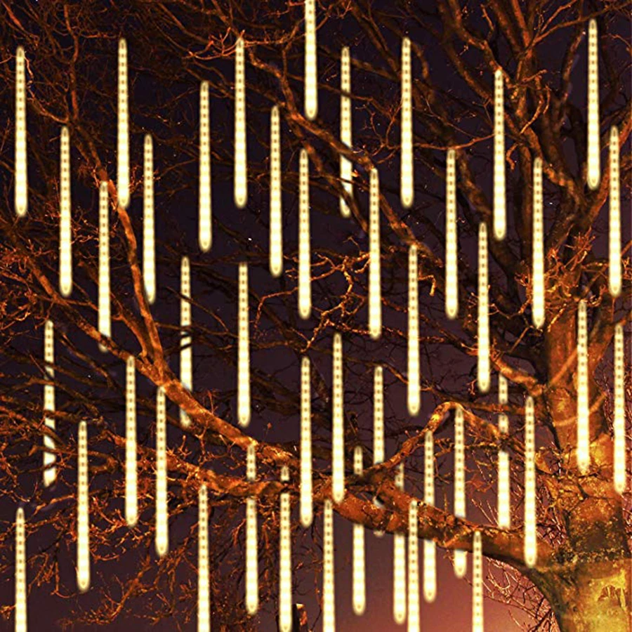 

Thrisdar 30CM 50CM Meteor Shower Rain Light 8 Tube Waterproof Falling Rain Fairy String Light Wedding Holiday Xmas Tree Light