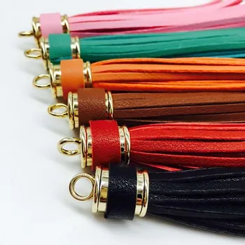 

Fashion fringed suede mixed color key chain accessories jewelry mobile phone belt for shoulder bag key chain with DIY accessorie