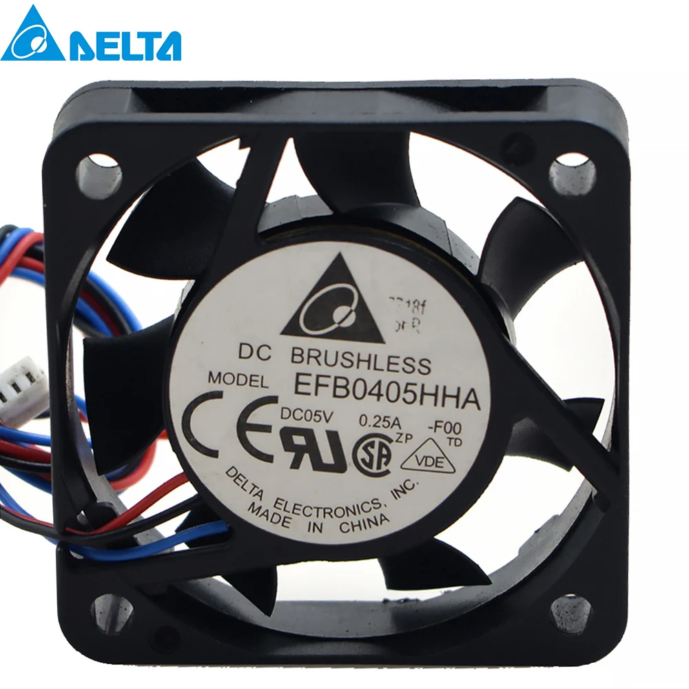 Вентилятор Для delta EFB0405HHA 4010 40X40X10MM DC 5V 0.25A 3 линии|Кулеры/вентиляторы/системы