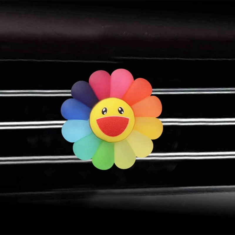 Автомобильный освежитель воздуха с изображением цветов от солнца, освежитель воздуха, освежитель воздуха на выходе, автомобильный