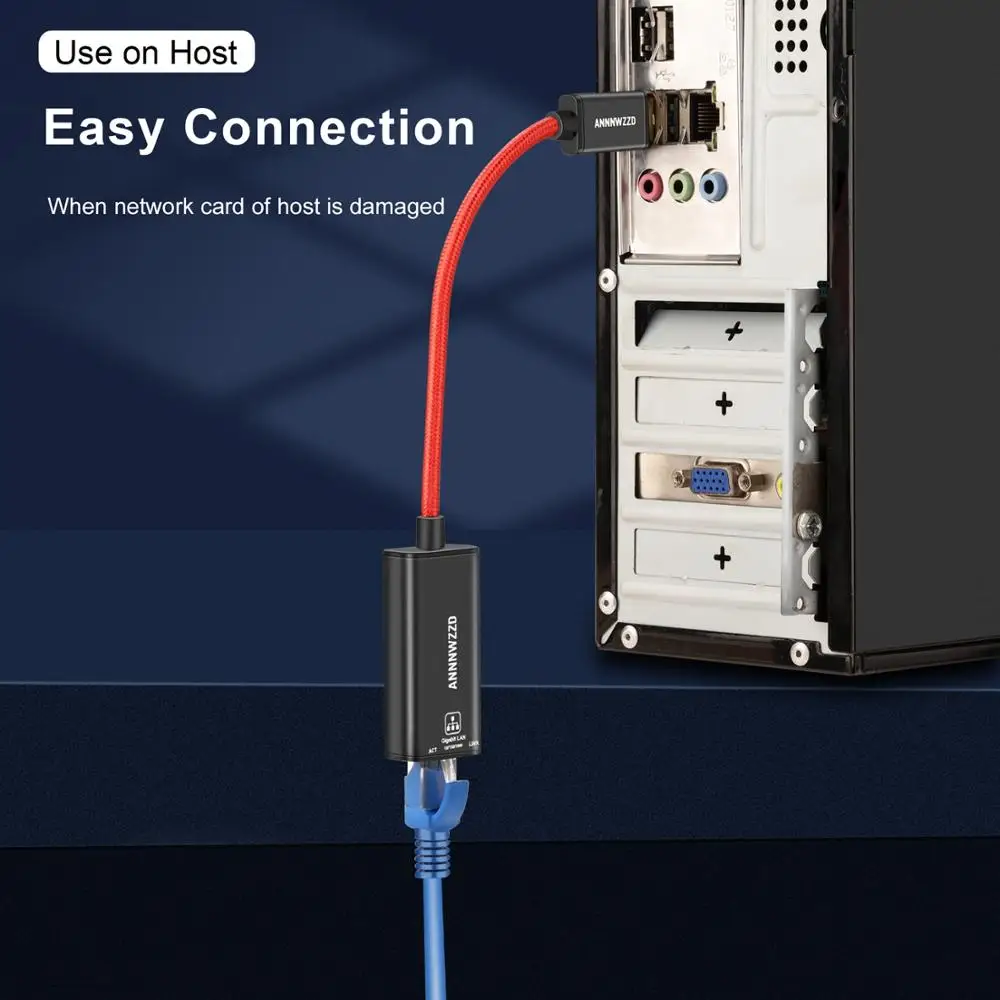 USB Ethernet адаптер 3 0 сетевая карта к RJ45 Lan для Windows 10 Xiaomi Mi Box Nintendo Switch Gigabit USB|Сетевые