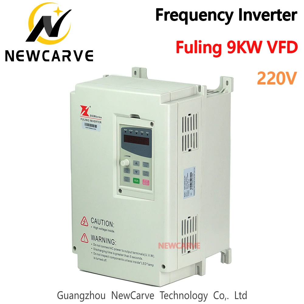 

ЧПУ VFD инвертор FuLing 9KW Частотный преобразователь VFD инвертор для 9KW 220V электродвигатель привода шпинделя АТС NEWCARVE