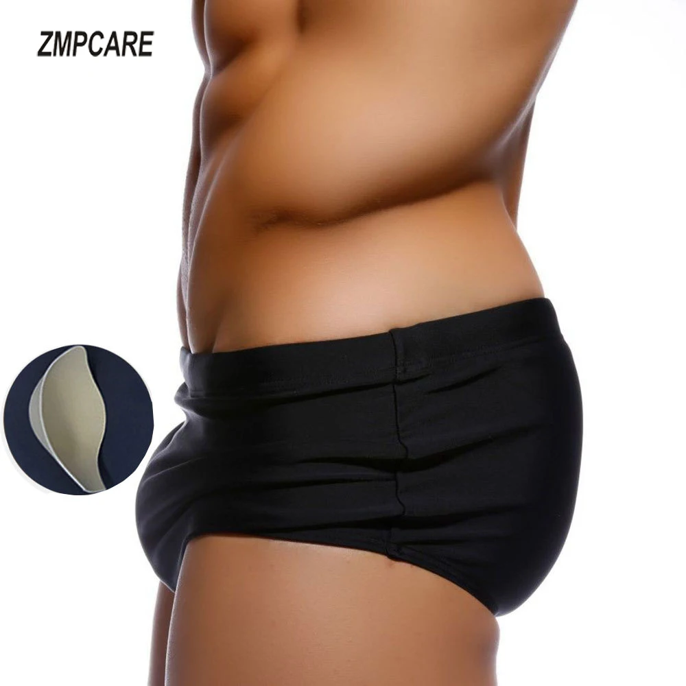

Push up Pad Men swimwear boxers beach shorts black Man boxer spa beach slips stretch swimming trunks Bathing Suits Beachwear