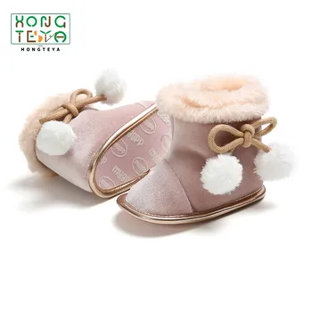 

First Walkers Super Keep Warm Snowfield Booties Boot Baby Winter Boots bow-knot Infant Toddler Newborn Cartoon Shoes Girls Boys