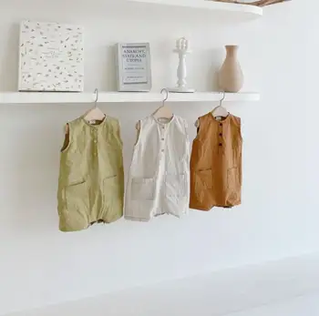 

2020 Korea Style Baby Girls Boys Overall Summer Kids Shorts 0-2 years