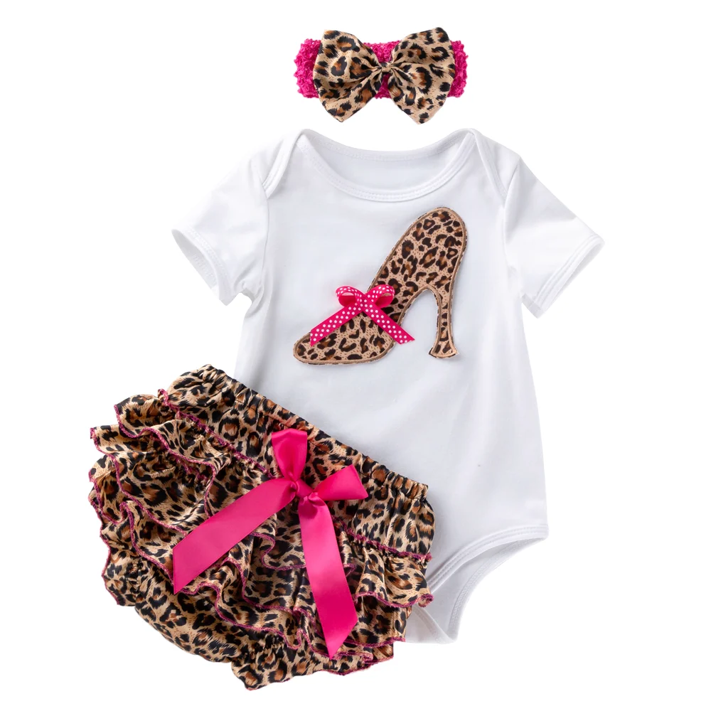 Baby Girl Leopard Bodysuit Set 1