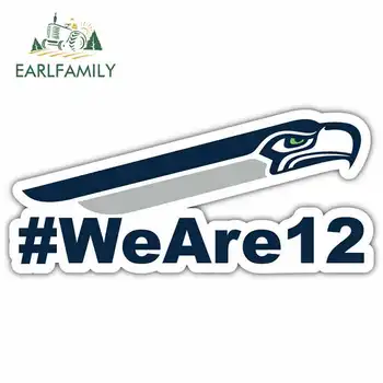 

EARLFAMILY 13cm x 6.2cm for Seattle Seahawks Hashtag Sport Sign RV VAN 3D DIY Fine Decal Vinyl JDM Funny Car Stickers Graphics