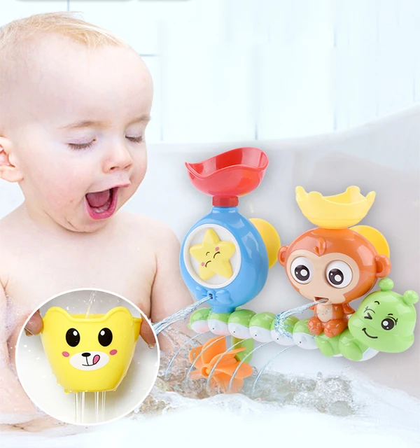 Baby bath toy Suction cup track water games toys summer children's play water Bathroom bath shower water toy kids Birthday Gifts 3