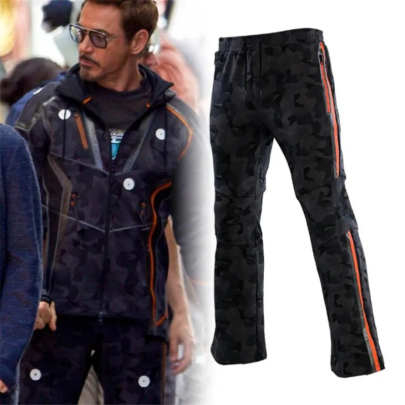 Горячая новинка Мстители Броня Железного человека Tony Stark такой же стиль плащ, костюм для косплея камуфляж досуг куртка брюки Marvel