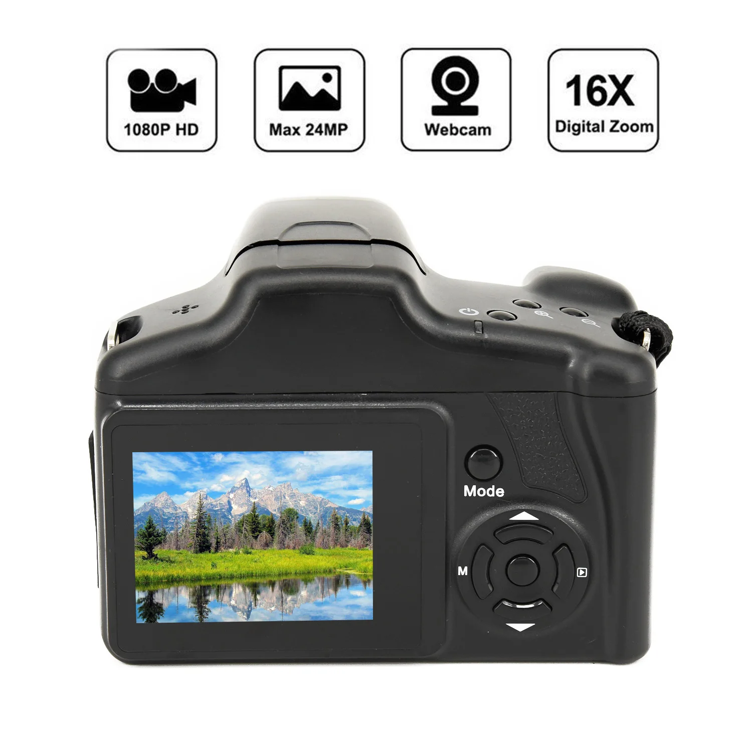 Динамик SLR камера NTSC/PAL анти-встряхивание кабель Крышка микрофон 16MP 1080P 2,4 дюймов 115*48*50 мм ЖК TFT