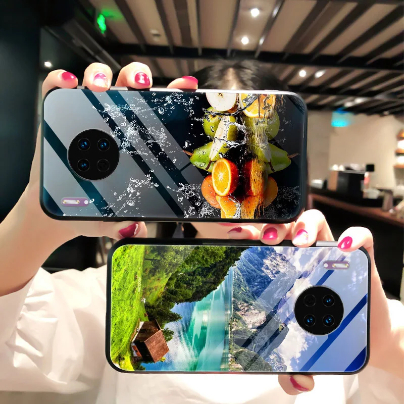 Для huawei mate 30 Pro закаленное стекло чехол жесткий чехол для телефона чехол для huawei mate 30 Lite mate 30 Pro TPU бампер чехлы для huawei mate 30 Pro Lite жесткая задняя панель из поликарбоната Coque