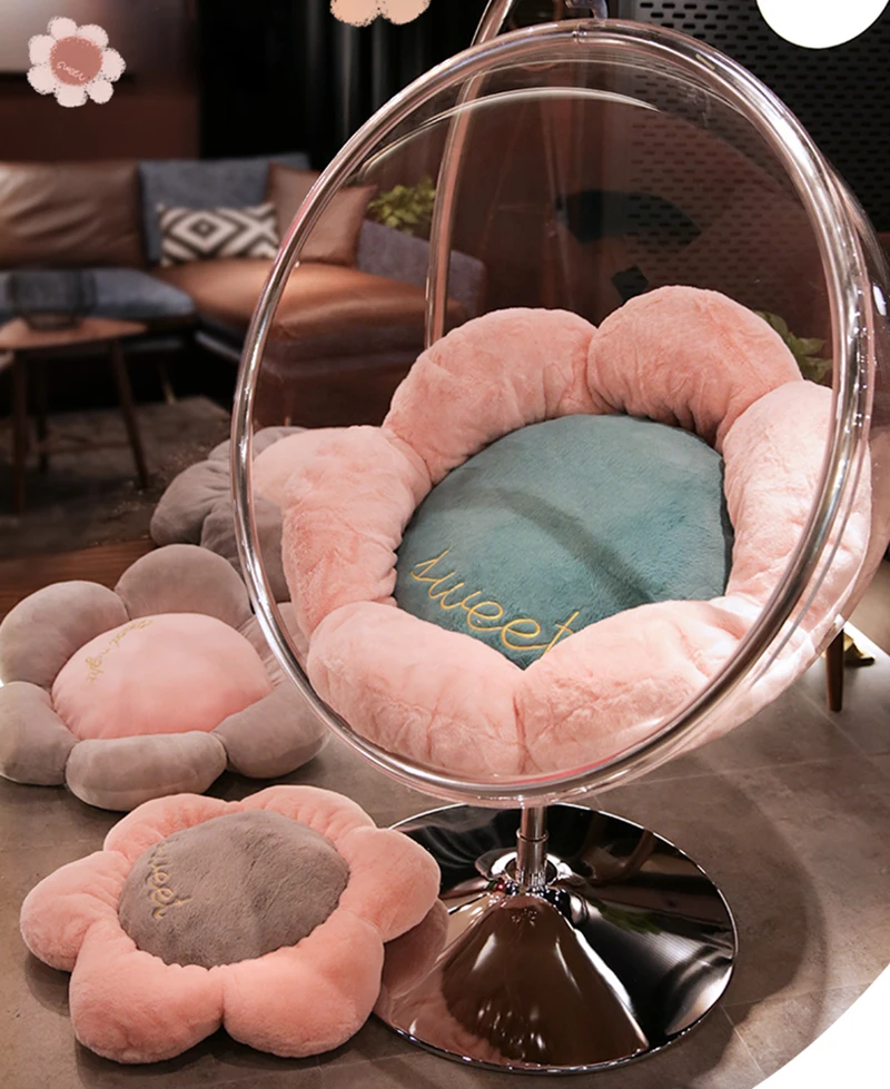 

Winter Warm Seat Cushion Mat for Single Hanging Swing Basket Chair Dining Office Chairs Thicken Round Cushion