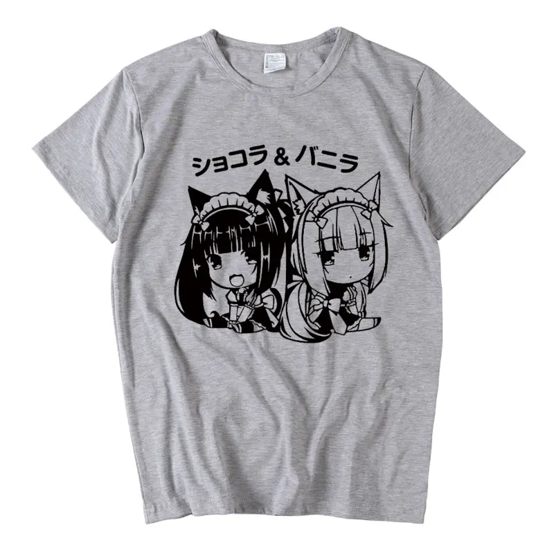 NEKOPARA chocolat Ванильная футболка для косплея, футболка в стиле аниме, модные мужские и женские хлопковые топы для студентов, новые футболки с коротким рукавом - Цвет: 06