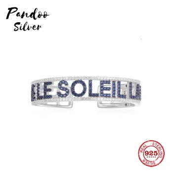 

Fashion Charm Sterling Silver Copy 1:1 Copy,Silver 'SOUS LE SOLEIL LA MER' Bracelet Women Monaco Jewelry Gift With Logo