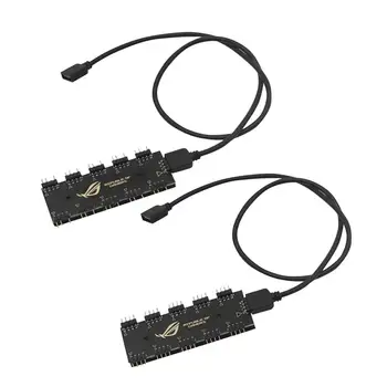 

Hot 5V 3Pin/12V 4Pin 10 RGB Synchronization HUB Splitter 1 to 10 RGB SYNC Extension Cable for GIGABYTE AURA Sata Type Hub RBG