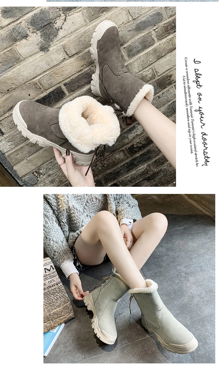 ERNESTNM/зимние ботинки на меху; женские зимние ботинки из флока высокого качества на резиновой подошве; женские теплые мягкие ботильоны; повседневная обувь; botas Mujer