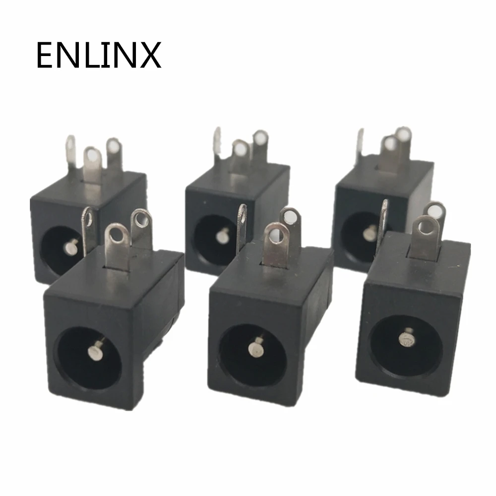 10 шт. DC 005 разъем питания DC005 5 5*2 1 мм 2 Круглый иглы черный цвет|dc dc|needle connector |