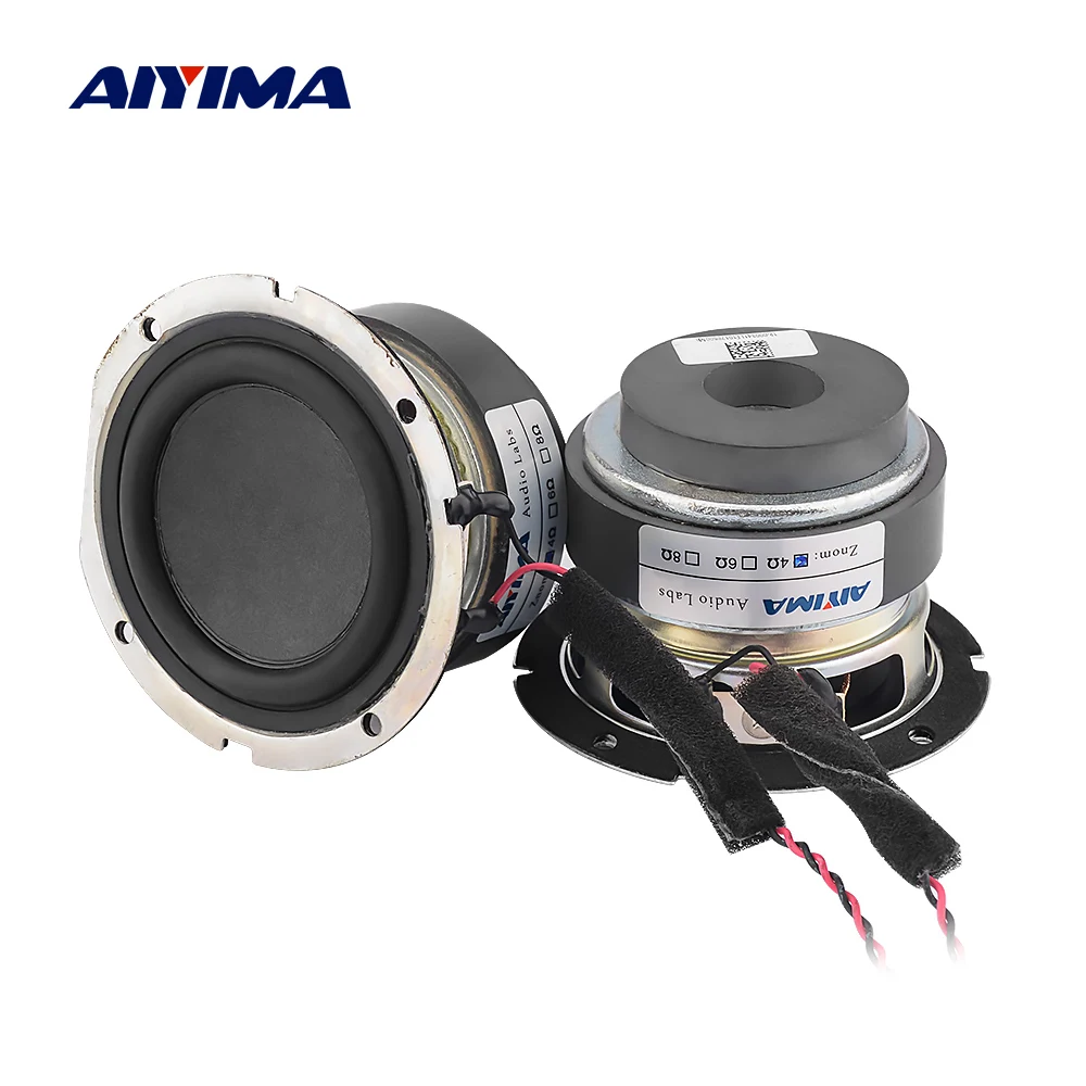 Aiyima 2Pcs 3 Pollici Midrange Bass Altoparlanti 4 Ohm 15W Woofer Amplificatore Sound Speaker Audio Altoparlante Home Theater