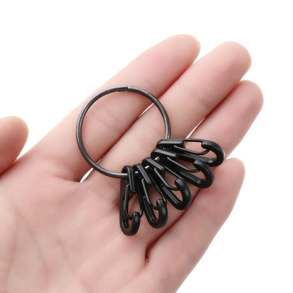 Hook Carabiner Keychain Keyring-Set Key-Clip Outdoor-Accessory EDC Buckle Quick-Release