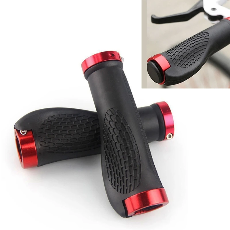 

MTB Mountain Bike Bicycle Handlebar Grips Cycling Lock-On-Red