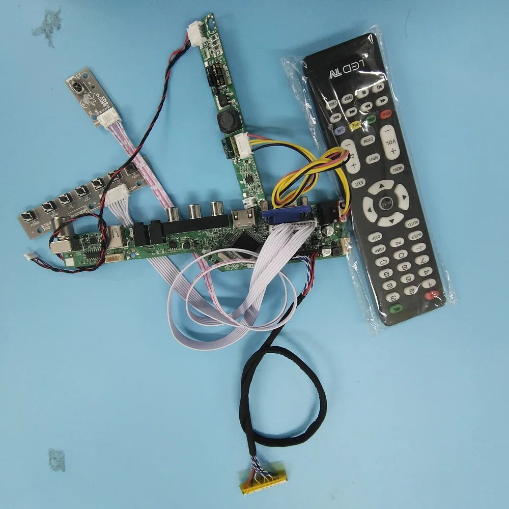 Tela de Painel da Placa do Motorista do Controlador Controle Remoto de Vga Lcd Diodo Emissor de Luz Tevê Avoirdupois Usb Hdmi V236bj1-p01 30pin Lvds 236 1366rgb× 768