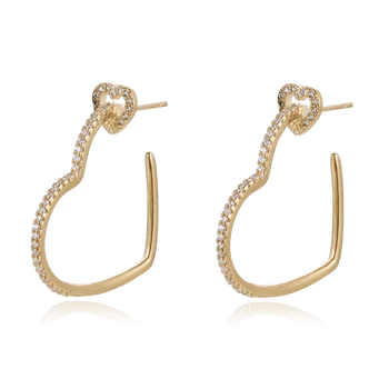 

Fahmi 2020 New Popular 100% 925 Sterling Silver Gold Earrings1-16 High Quality Original Jewellery For Women Party Wedding Gift
